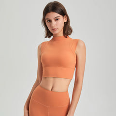 Cropped Fitness Regata Canelado – Gola Alta e Cintura Marcada