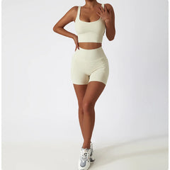 Conjunto Fitness com Top Reto e Short Modelador