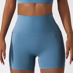 Short Fitness com Bolso Lateral e Cintura Alta