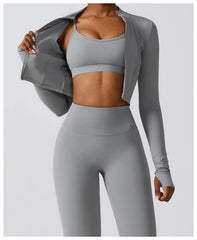 Conjunto Fitness com Top Vazado e Legging Cintura Alta