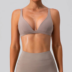 Top Fitness Triângulo com Alças Finas