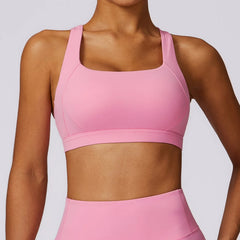 Top Fitness com Alças Cruzadas nas Costas – Bojo Removível e Sustentação