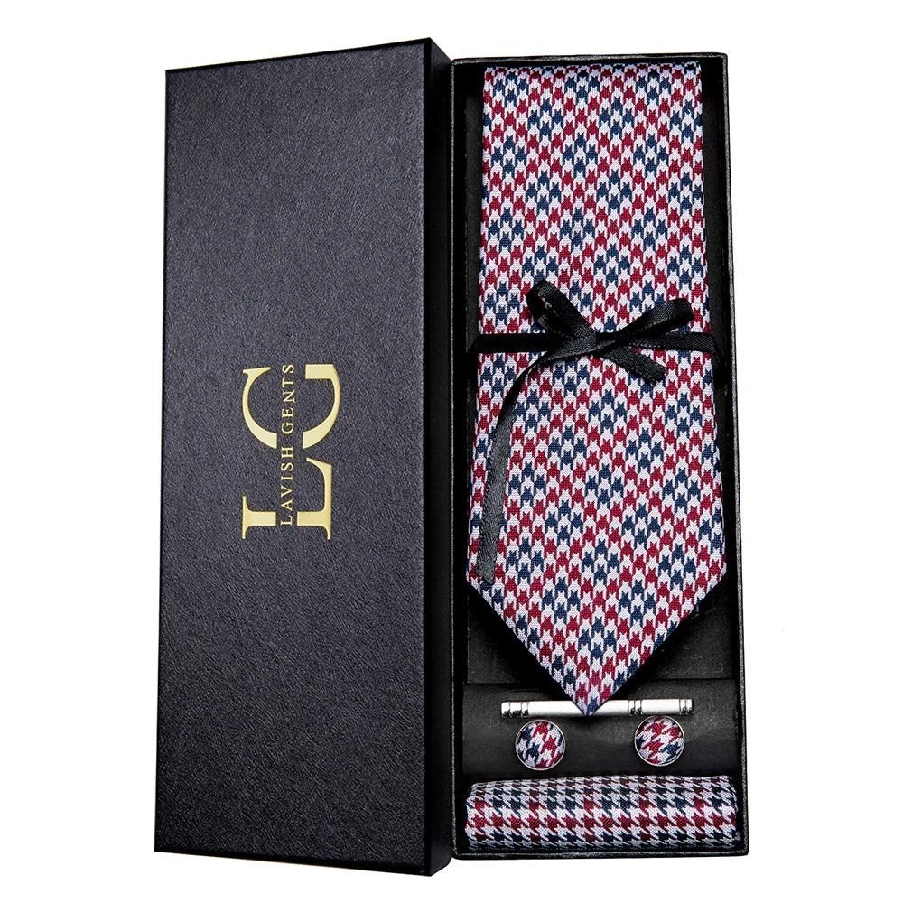 Gravata Paisley Premium em Seda com Lenço Combinando