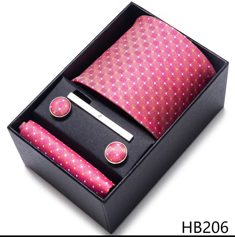 Conjunto Gravata Quadriculada Rosa Sparka