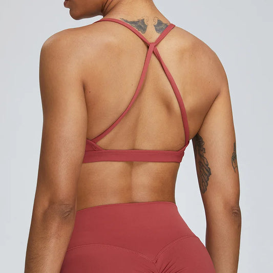 Top Fitness com Alças Finas e Decote em V