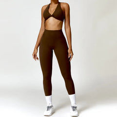 Conjunto Fitness com Top de Um Ombro e Short Cintura Alta