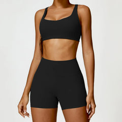 Conjunto Fitness com Cropped Manga Longa e Legging