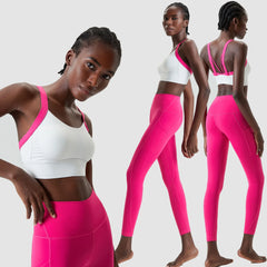 Conjunto Fitness com Cores Vivas e Tecido Compressivo