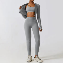 Conjunto Fitness com Top Vazado e Legging Cintura Alta