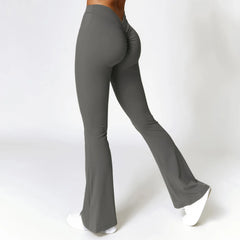 Calça Fitness Flare com Cintura Alta