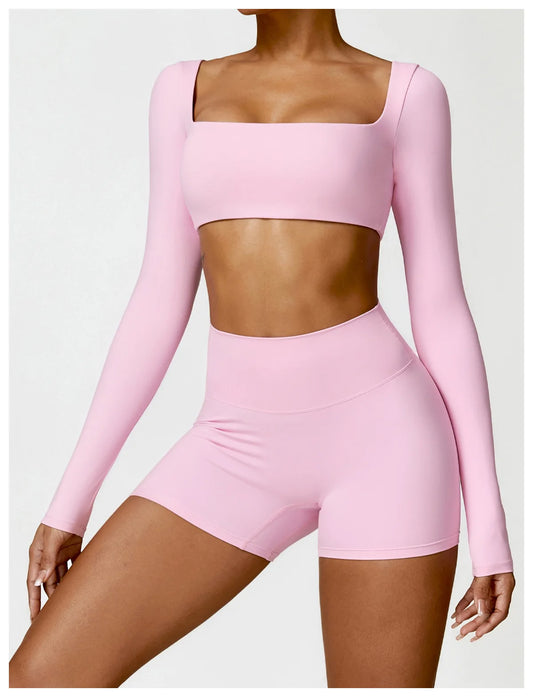 Conjunto Fitness com Top Manga Longa e Leggin