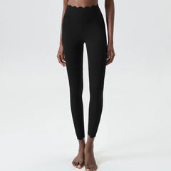 Legging Fitness Cintura Alta com Acabamento Ondulado