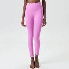 Legging Fitness Cintura Alta com Acabamento Ondulado
