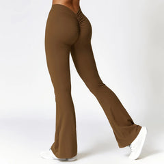 Calça Fitness Flare com Cintura Alta