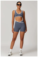 Conjunto Fitness com Top Nadador e Short ou Calça Flare