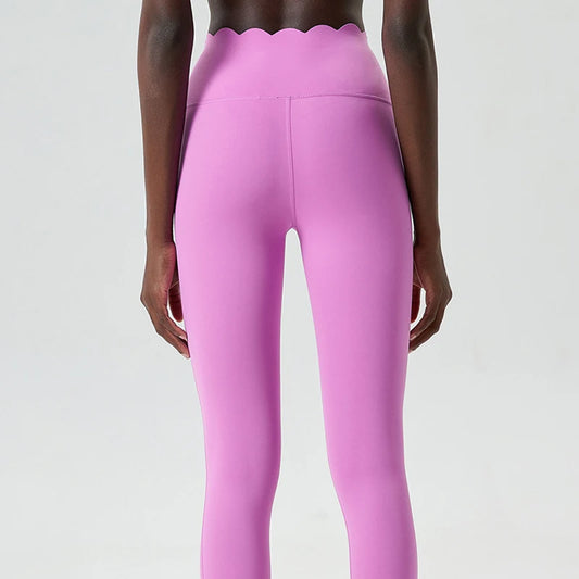 Legging Fitness Cintura Alta com Acabamento Ondulado