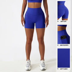 Short Fitness com Bolso Lateral e Cintura Alta
