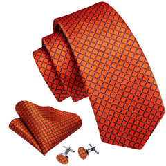 Gravata Jacquard Laranja Seda Sparka SK204