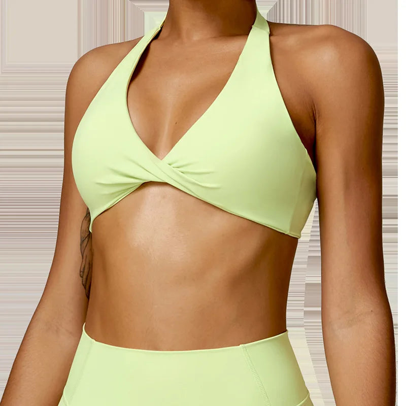 Top Fitness Halter com Torção Frontal