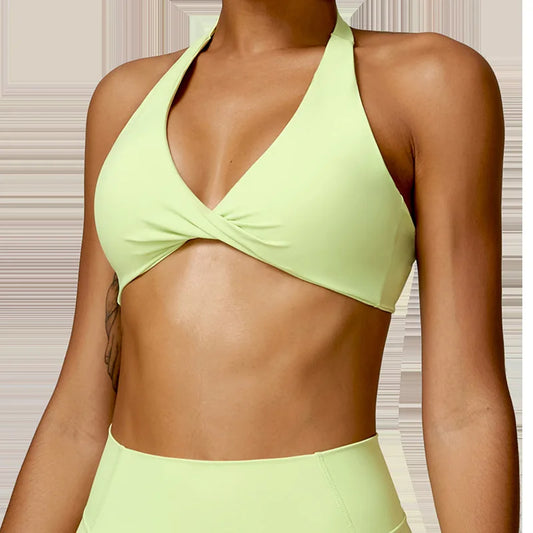 Top Fitness Halter com Torção Frontal