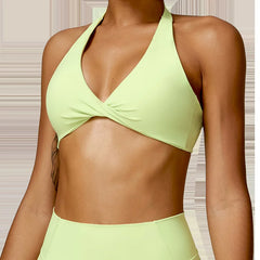 Top Fitness Halter com Torção Frontal