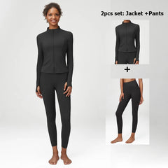 Kit Esportivo Feminino com Top, Legging e Casaco