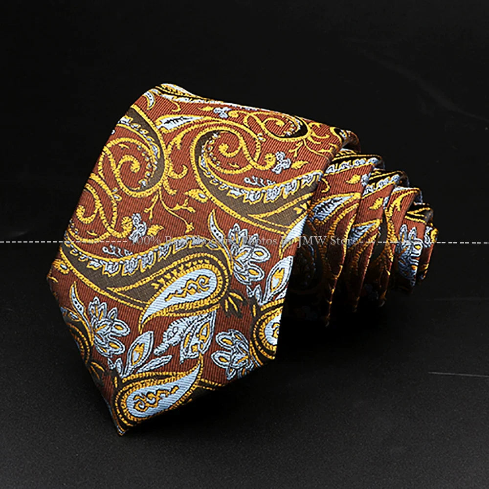 Gravata Paisley Terracota
