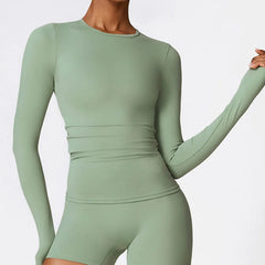 Blusa Segunda Pele Fitness com Manga Longa