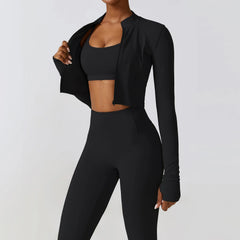 Conjunto Fitness com Top Vazado e Legging Cintura Alta