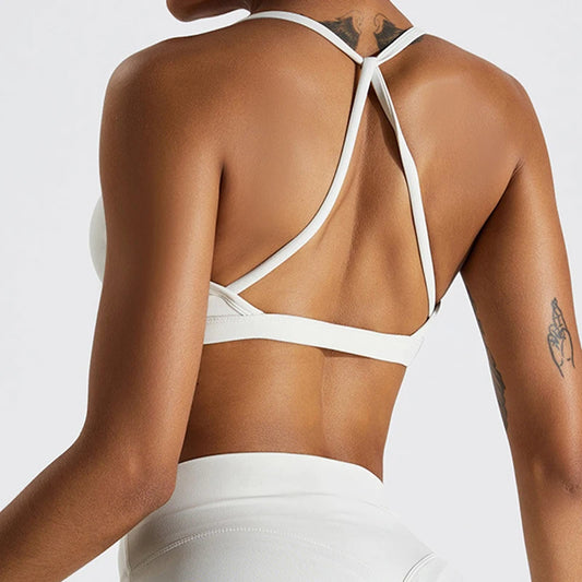 Top Fitness com Alças Finas e Decote em V