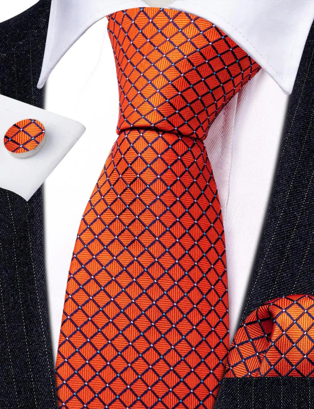 Gravata Jacquard Laranja Seda Sparka SK204