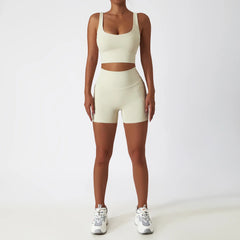 Conjunto Fitness com Top Reto e Short Modelador