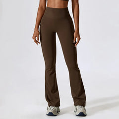 Calça Fitness Flare com Cós Alto e Recorte Estratégico