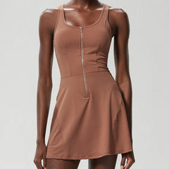 Vestido Esportivo com Shorts Interno e Alças Nadador