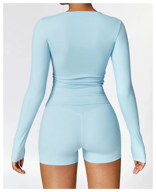 Blusa Segunda Pele Fitness com Manga Longa