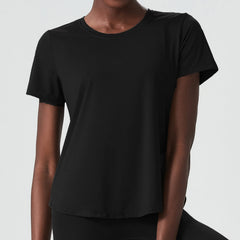 Camiseta Fitness Feminina em Tecido Leve e Respirável