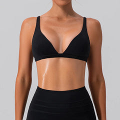 Top Fitness Triângulo com Alças Finas