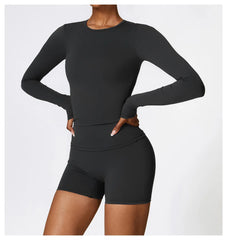 Blusa Segunda Pele Fitness com Manga Longa