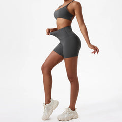 Short Fitness Cintura Alta com Efeito Levanta Bumbum
