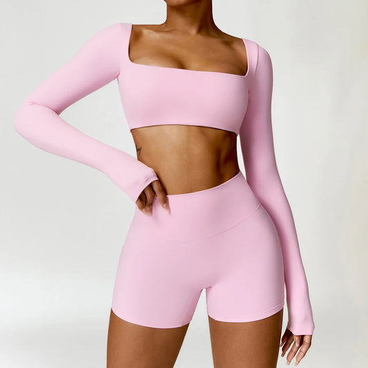 Conjunto Fitness com Top Manga Longa e Leggin