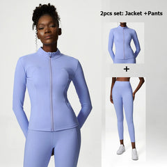 Kit Esportivo Feminino com Top, Legging e Casaco