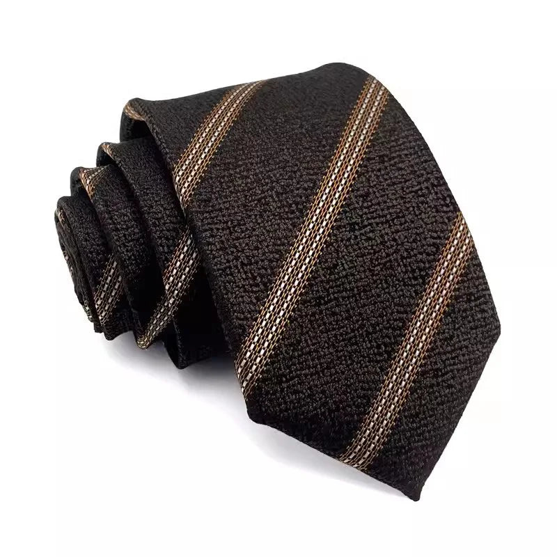 Gravata Paisley Marrom Escuro