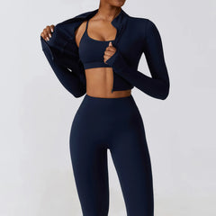 Conjunto Fitness com Top Vazado e Legging Cintura Alta
