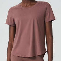 Camiseta Fitness Feminina em Tecido Leve e Respirável