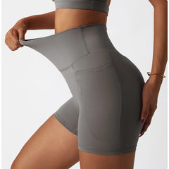 Short Fitness com Bolso Lateral e Cintura Alta