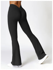 Calça Fitness Flare com Cintura Alta