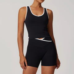 Conjunto Fitness com Top Nadador e Short ou Calça Flare