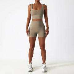 Conjunto Fitness com Top Reto e Short Modelador