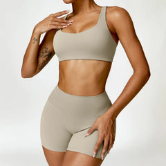 Conjunto Fitness com Cropped Manga Longa e Legging