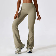 Calça Fitness Flare com Cós Alto e Recorte Estratégico